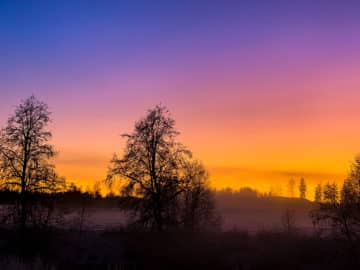 Lånte ord om en solnedgang som kom og forsvant.